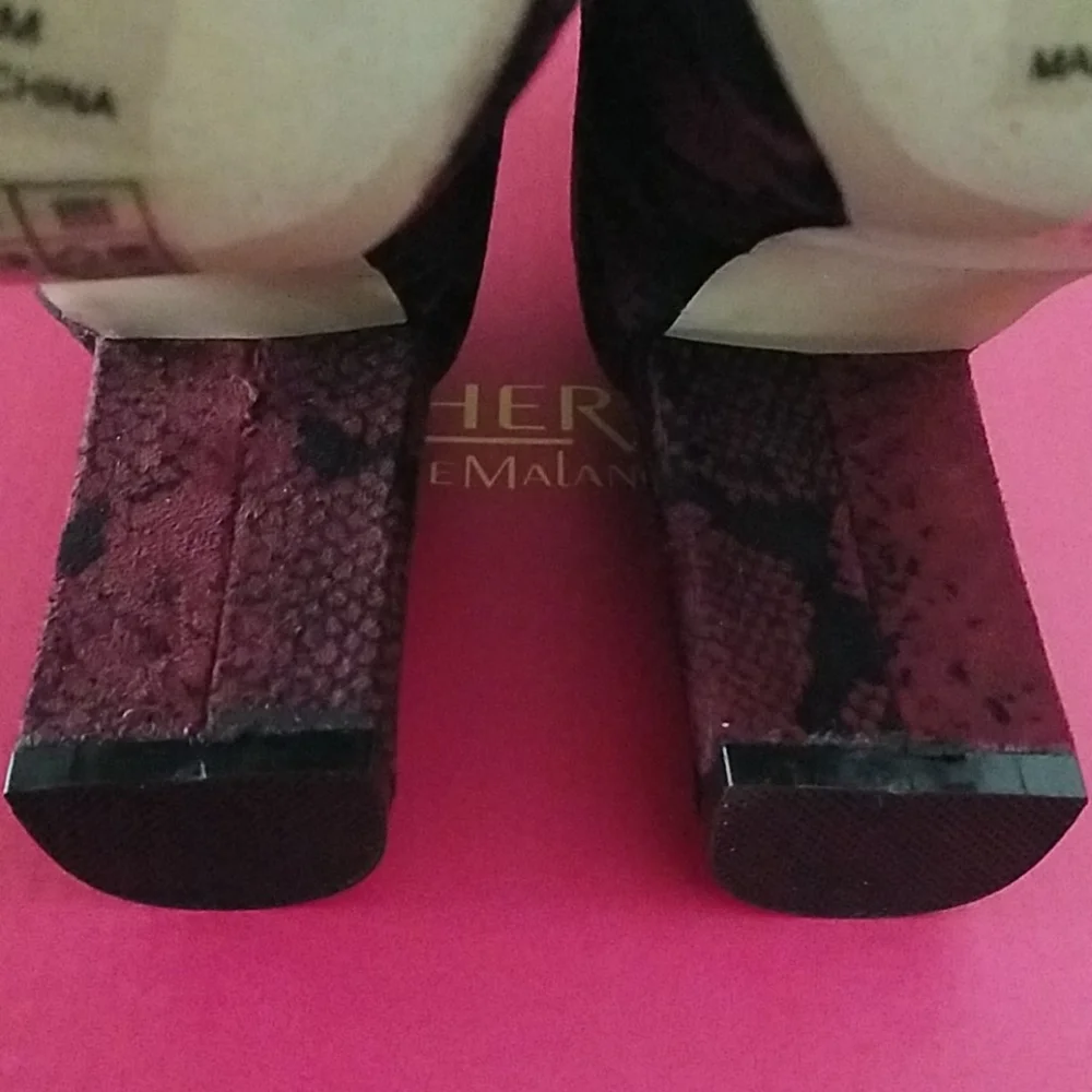 Faux Suede Burgundy Block Heel Stretch Bootie 7
